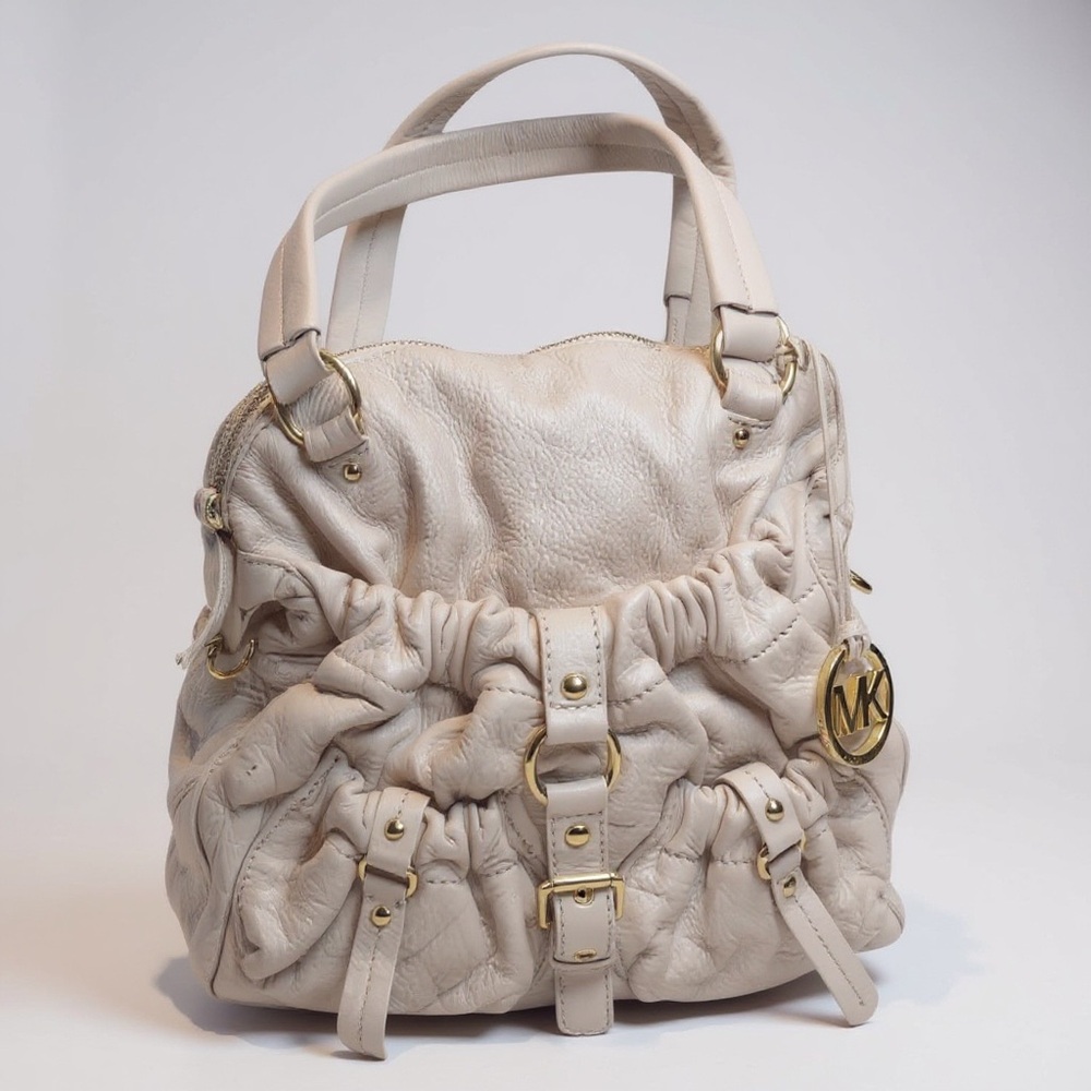 Michael Kors Cream Leather Tote Bag
